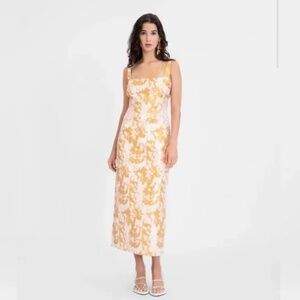 Tanya Taylor Zemora Dress Gold Blush